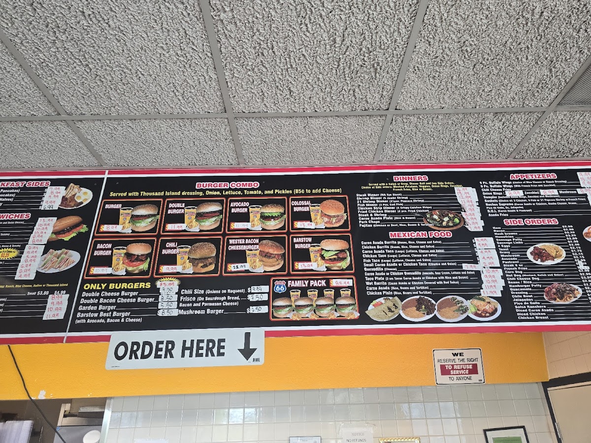 Barstow Burger Menu - Image 2